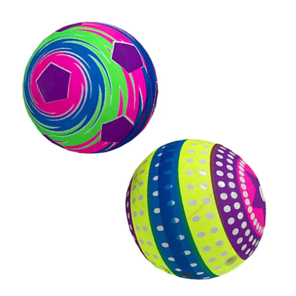 3PC Playground Balls Kids Hand Air Pump 9" Inflatable Neon Toy Basketball Soccer