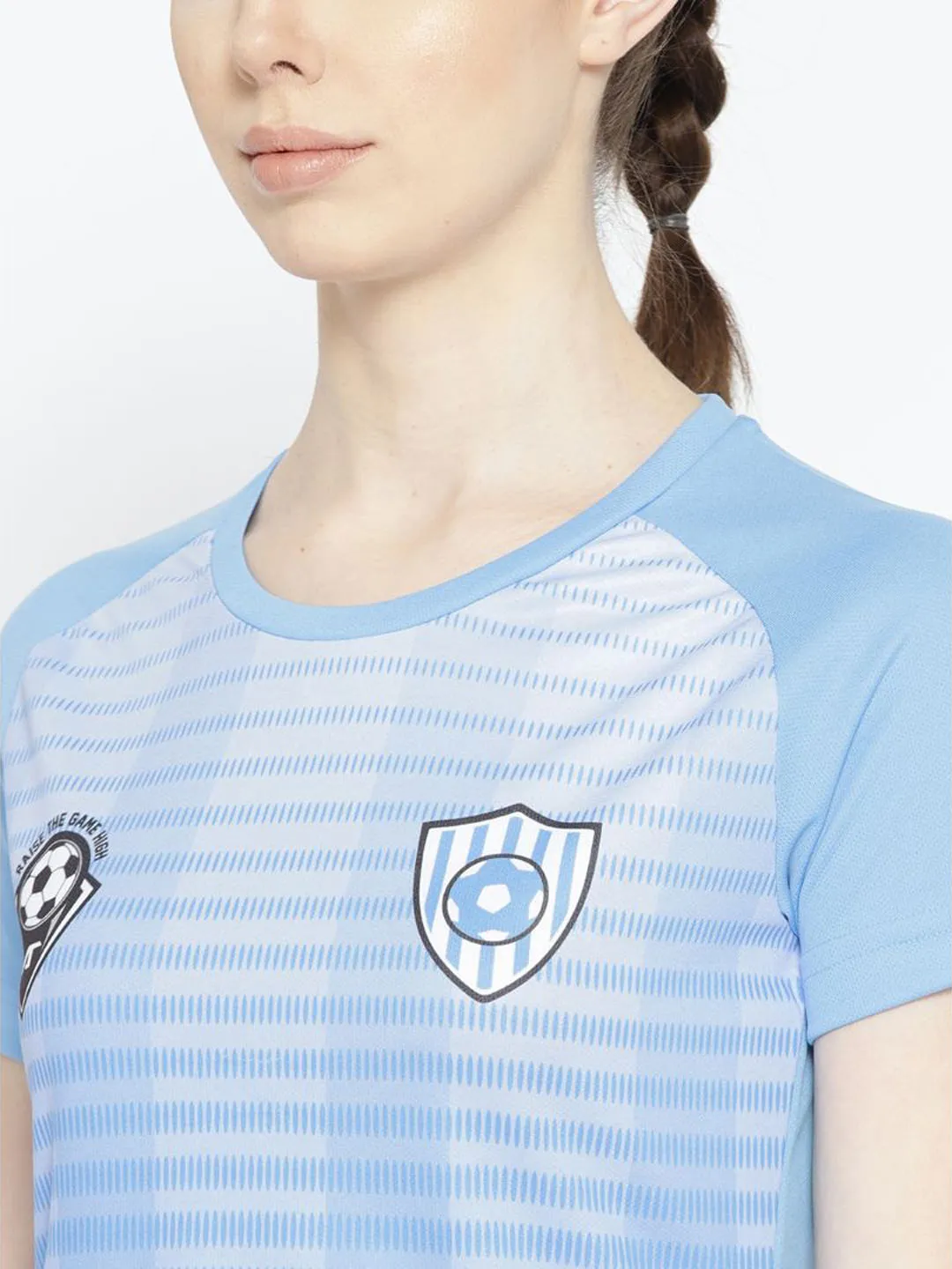 Alcis Womens Blue Soccer T-Shirt WTE5521