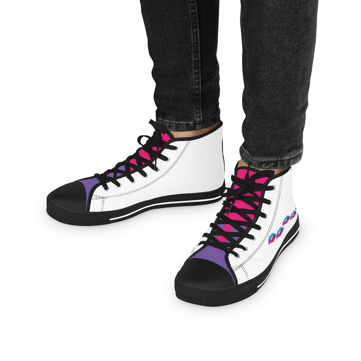 Androgyne Flag Kisses LGBTQ High Top Sneakers Unisex Size