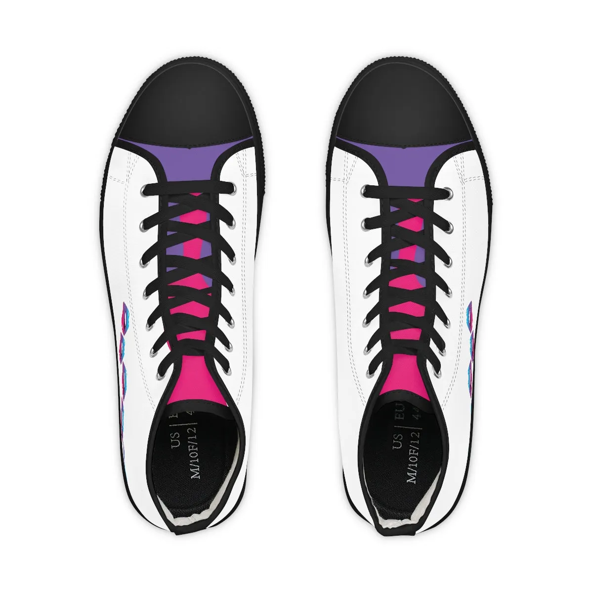 Androgyne Flag Kisses LGBTQ High Top Sneakers Unisex Size