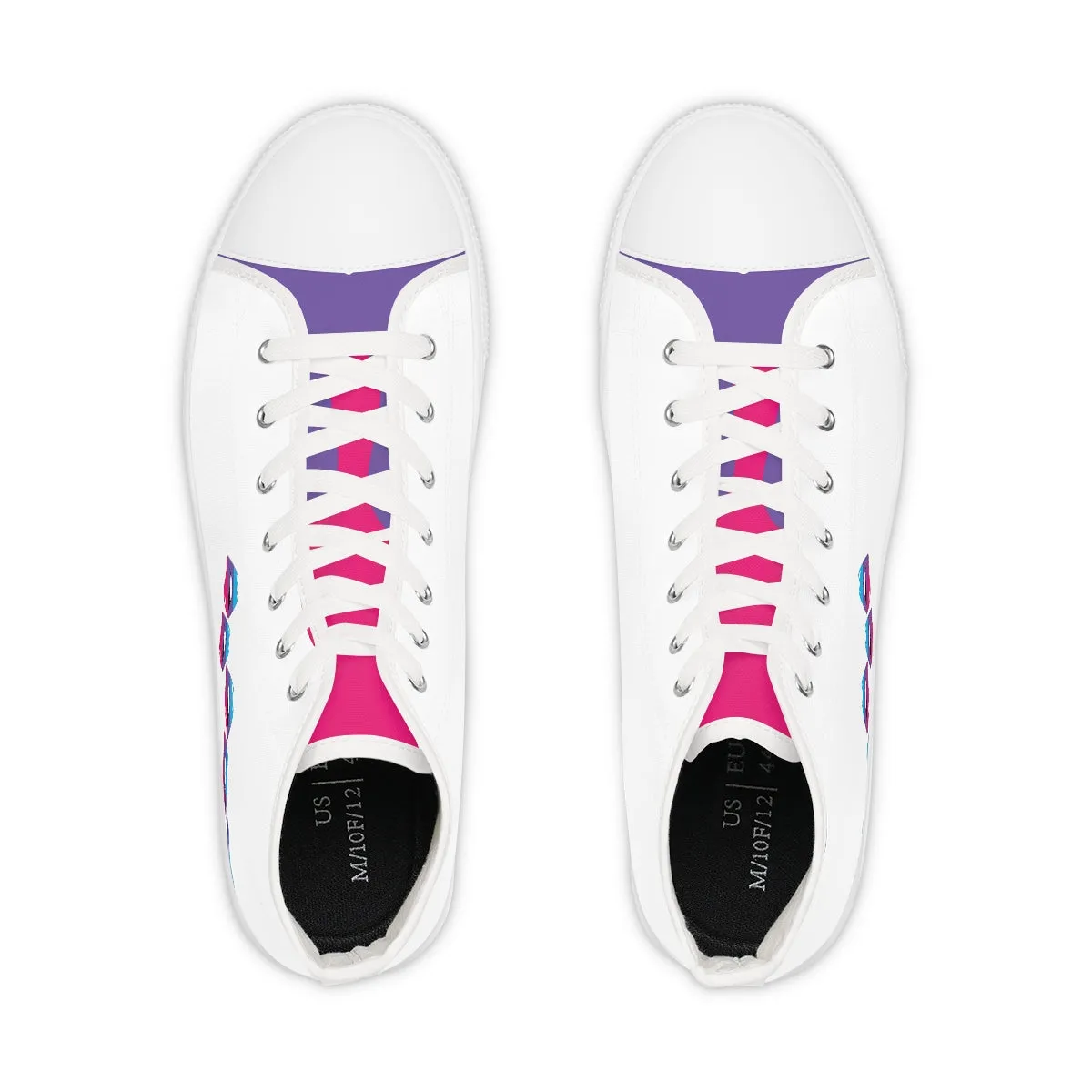 Androgyne Flag Kisses LGBTQ High Top Sneakers Unisex Size