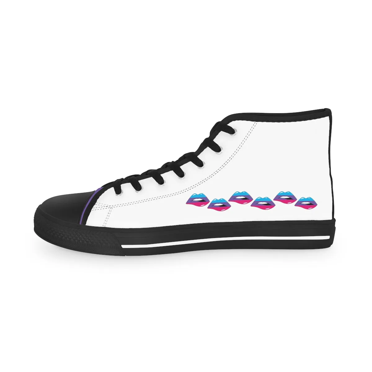 Androgyne Flag Kisses LGBTQ High Top Sneakers Unisex Size