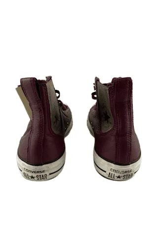 Converse women's burgundy high top sneakers size 7