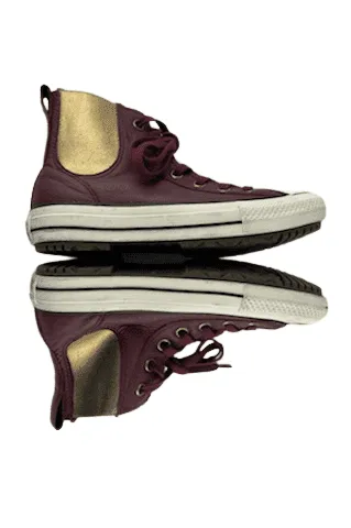 Converse women's burgundy high top sneakers size 7