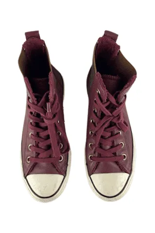Converse women's burgundy high top sneakers size 7