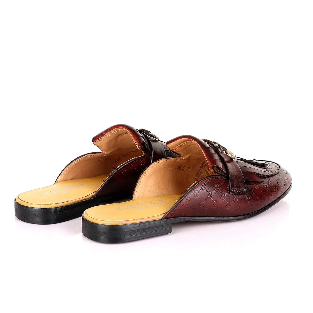 Crown Lashes Coffee Mole Half Leather Shoe