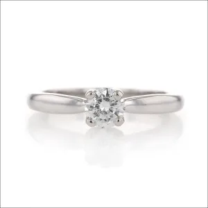 Diamond Solstice Solitaire Engagement Ring 14KW