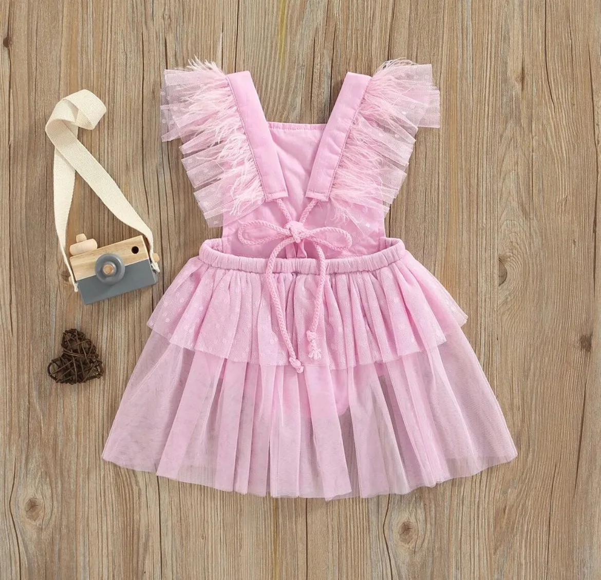 Girls First Birthday Lace One Romper - Pink