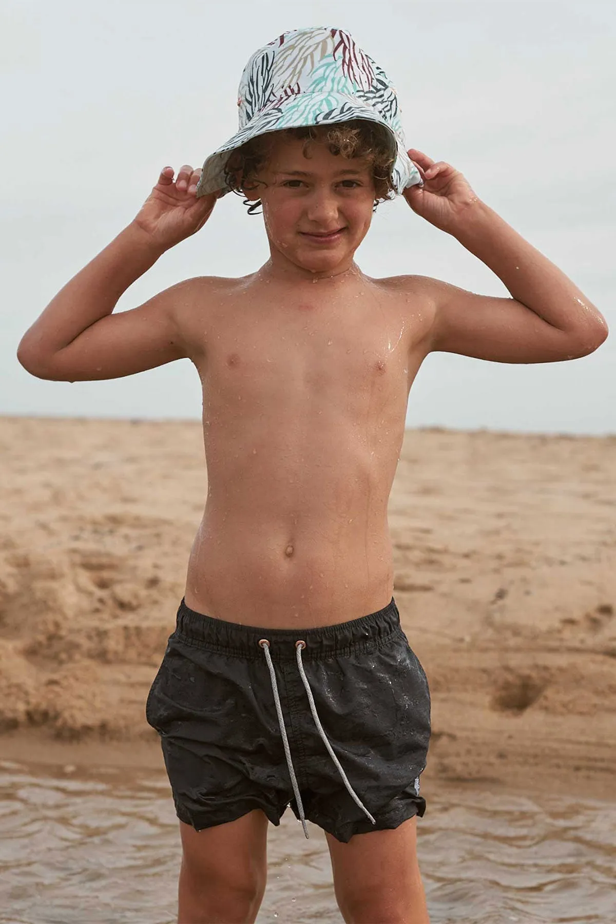 Navy Boys Swim Trunks