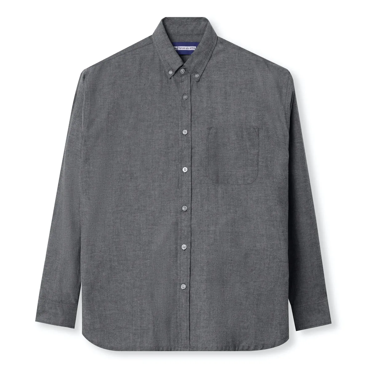 Parisian Oxford Long Sleeve Shirt - Black