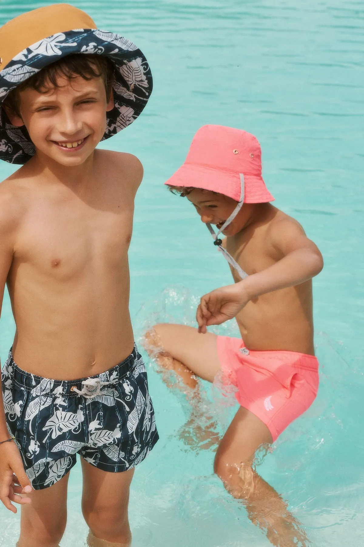 Pink Boys Swim Trunks