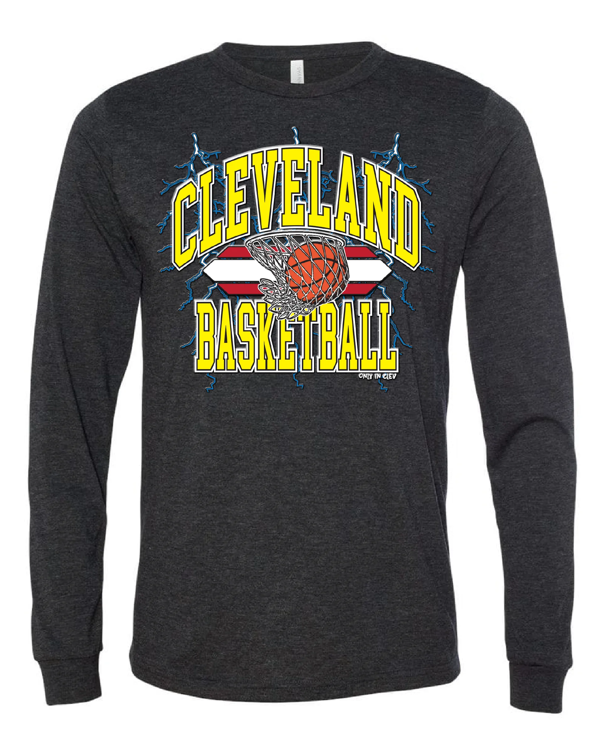 "Cleveland Basketball Retro" Gold design on Black