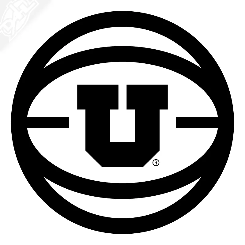 Retro Block U Basketball Vinyl Decal
