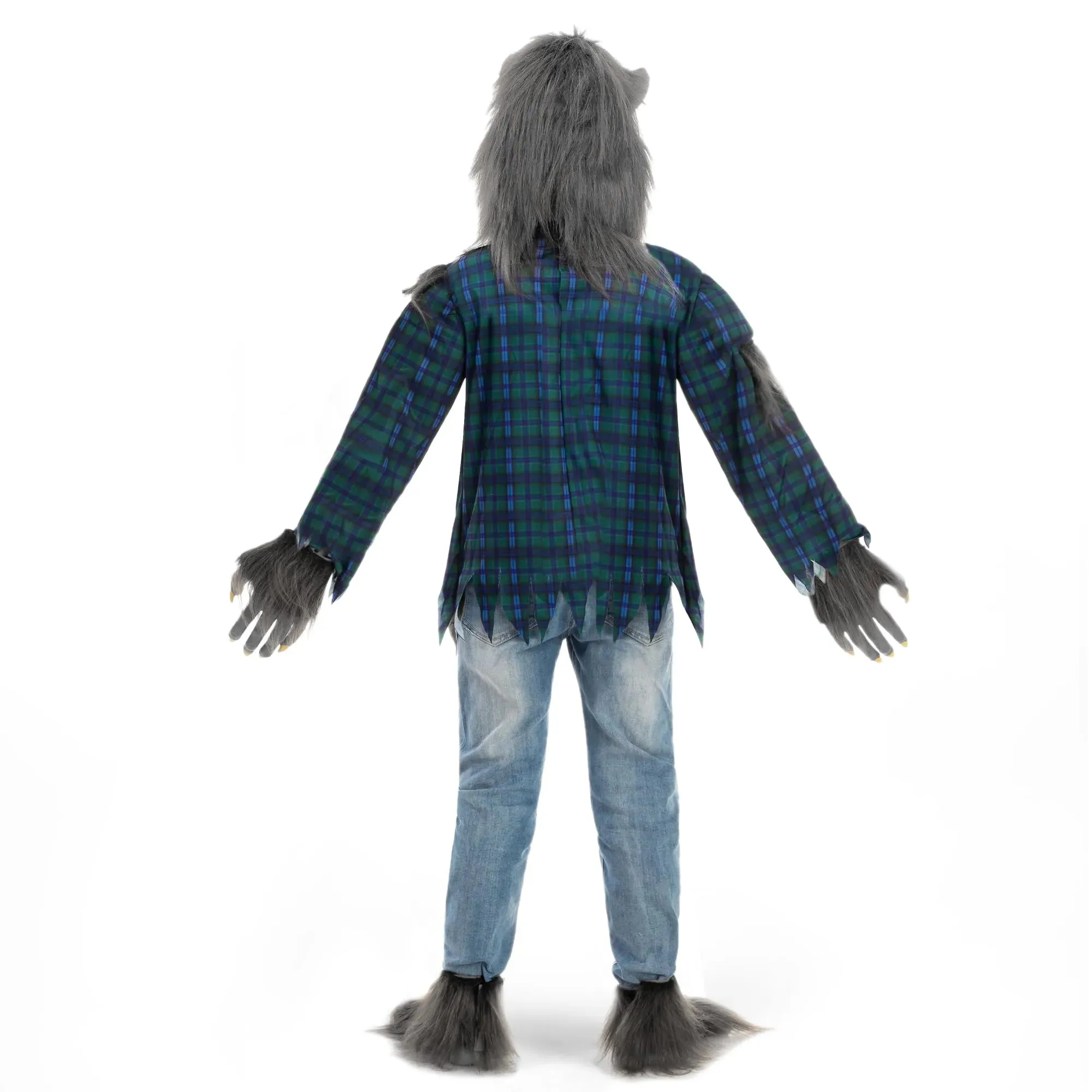 Scary Werewolf Halloween Kids Costume with Mask, Gloves and Shoes Cover