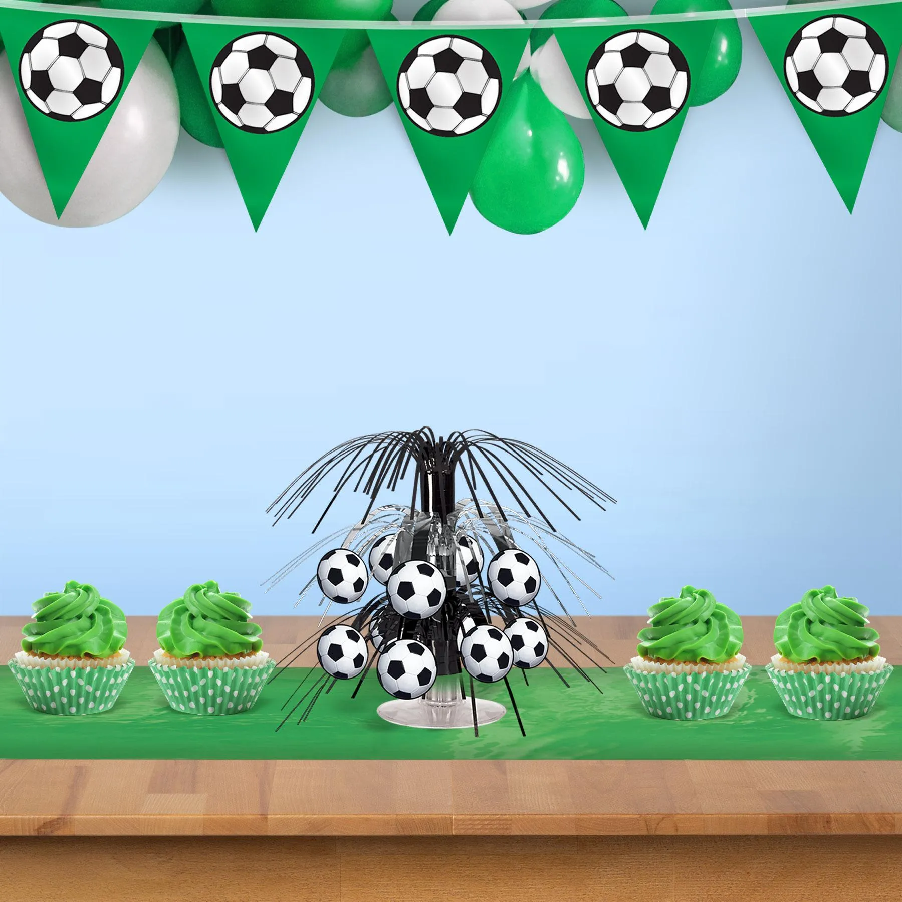 Soccer Ball Mini Party Cascade Centerpiece