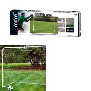 Soccer Goal Mitre Fast Fold Heavy Duty Kick Ball Net Foldable Portable Game New